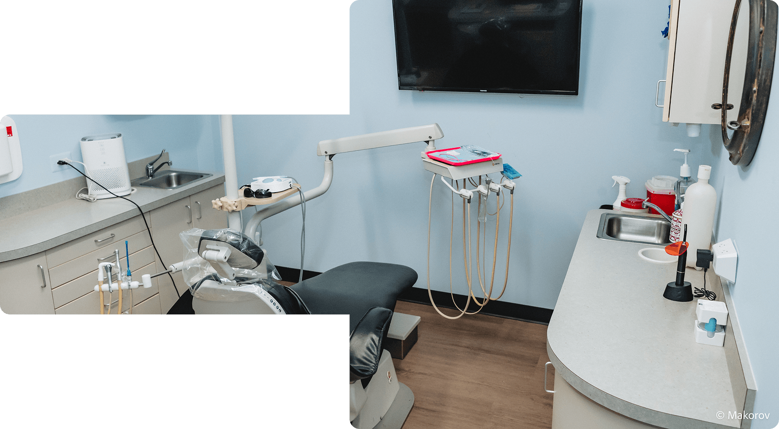 Landmark Smiles treatment room with dental chair