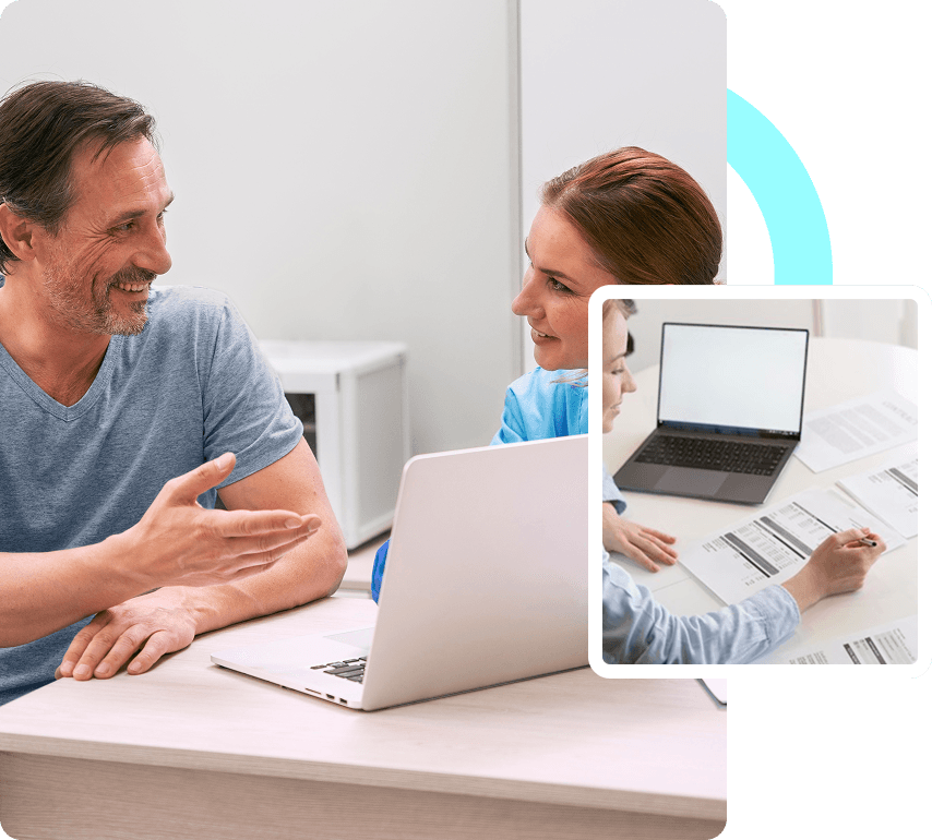 New patient consultation and paperwork at Landmark Smiles